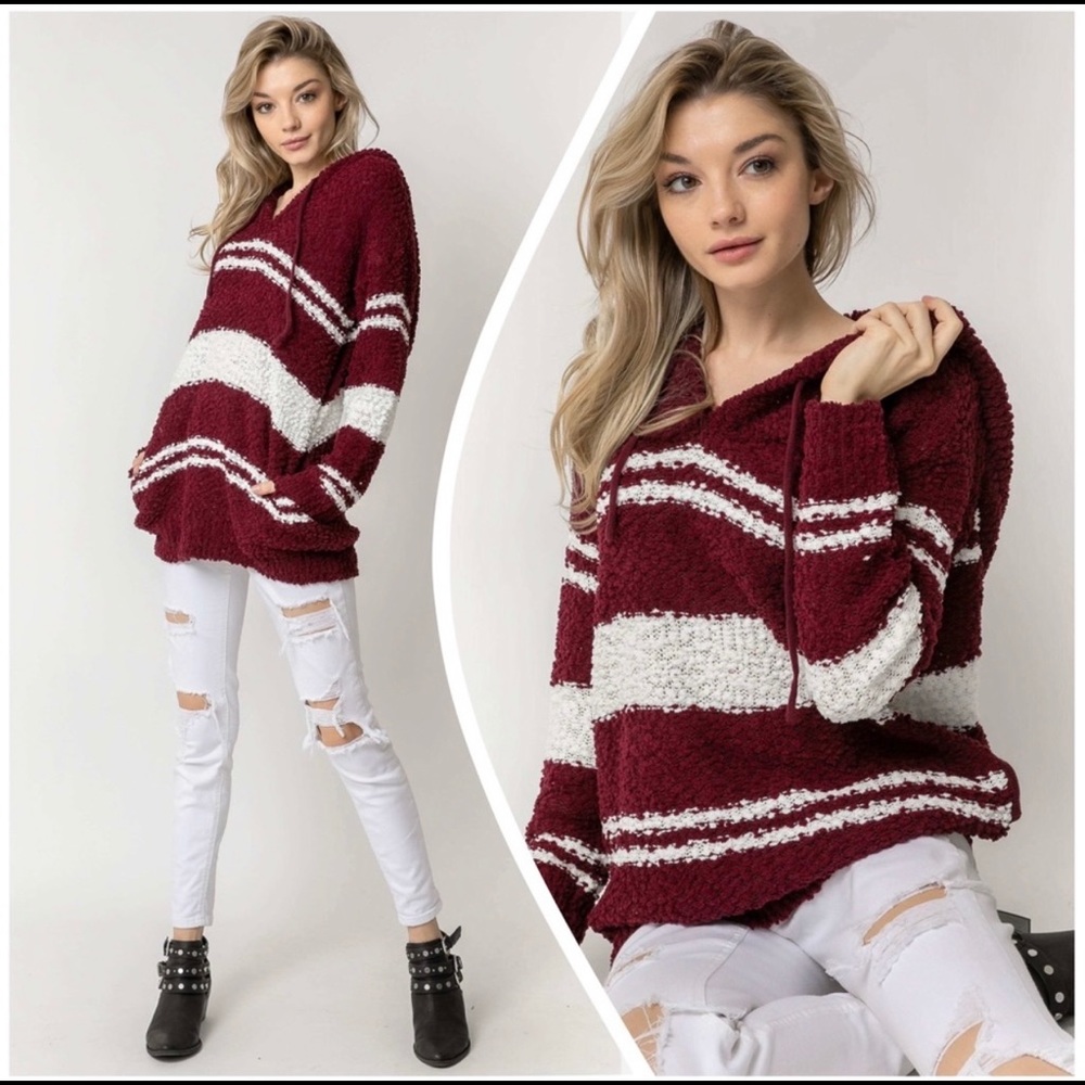 Striped Popcorn Sweater